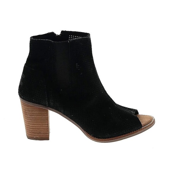 Tom’s Black Suede Perforated Bootie - Picture 5 of 5